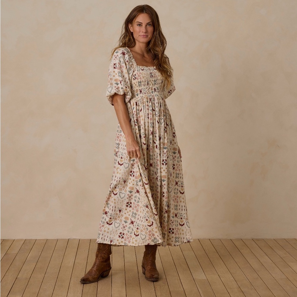 Rylee + Cru Patchwork Midi Dress